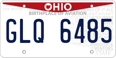 OH license plate GLQ6485