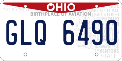 OH license plate GLQ6490