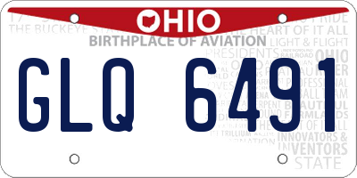 OH license plate GLQ6491