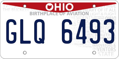 OH license plate GLQ6493