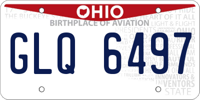 OH license plate GLQ6497