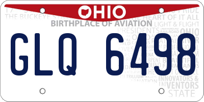 OH license plate GLQ6498