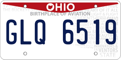 OH license plate GLQ6519