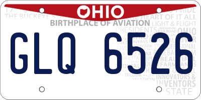 OH license plate GLQ6526