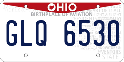 OH license plate GLQ6530