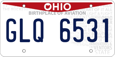 OH license plate GLQ6531