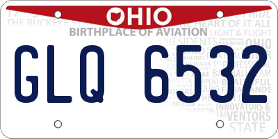 OH license plate GLQ6532