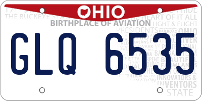 OH license plate GLQ6535