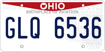 OH license plate GLQ6536