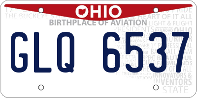 OH license plate GLQ6537