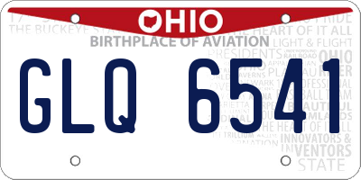 OH license plate GLQ6541