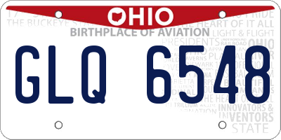 OH license plate GLQ6548