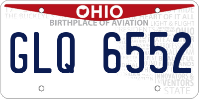 OH license plate GLQ6552