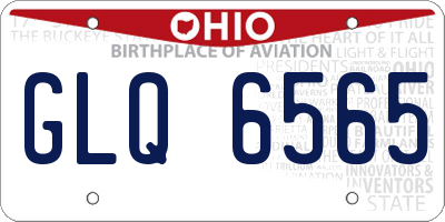 OH license plate GLQ6565