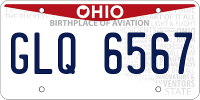 OH license plate GLQ6567
