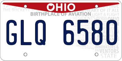 OH license plate GLQ6580