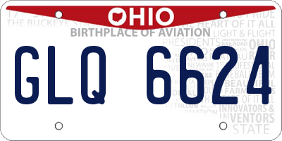 OH license plate GLQ6624