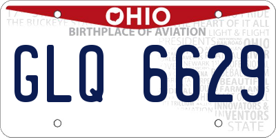 OH license plate GLQ6629