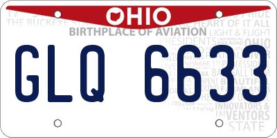 OH license plate GLQ6633