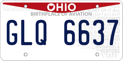 OH license plate GLQ6637