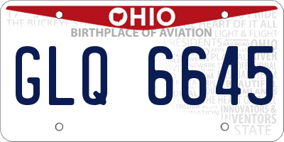 OH license plate GLQ6645