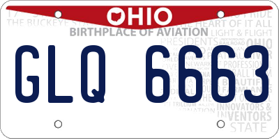 OH license plate GLQ6663