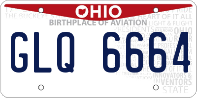 OH license plate GLQ6664
