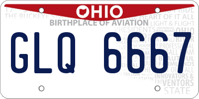 OH license plate GLQ6667
