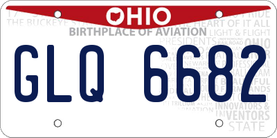 OH license plate GLQ6682