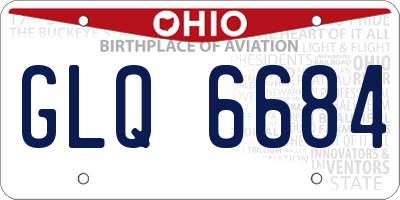 OH license plate GLQ6684
