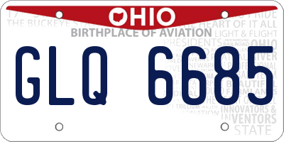 OH license plate GLQ6685