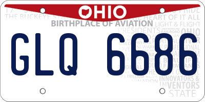 OH license plate GLQ6686