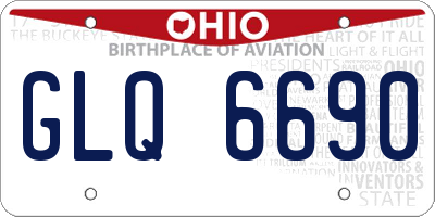 OH license plate GLQ6690