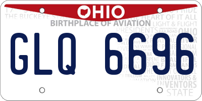 OH license plate GLQ6696