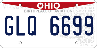 OH license plate GLQ6699
