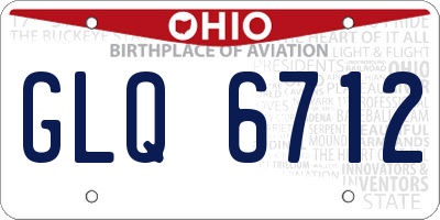 OH license plate GLQ6712