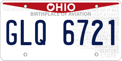 OH license plate GLQ6721