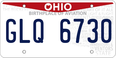 OH license plate GLQ6730