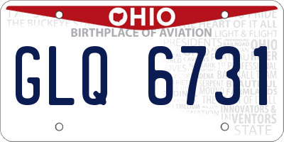 OH license plate GLQ6731