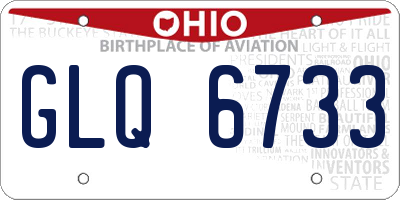 OH license plate GLQ6733