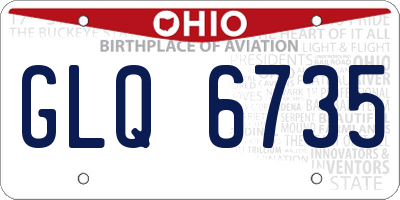 OH license plate GLQ6735