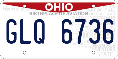 OH license plate GLQ6736