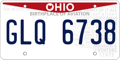 OH license plate GLQ6738
