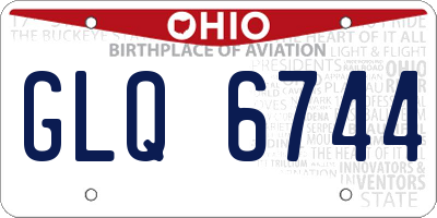OH license plate GLQ6744