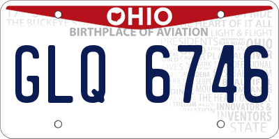 OH license plate GLQ6746