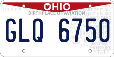 OH license plate GLQ6750
