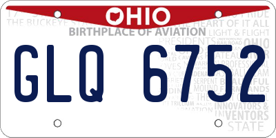 OH license plate GLQ6752