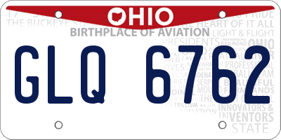 OH license plate GLQ6762