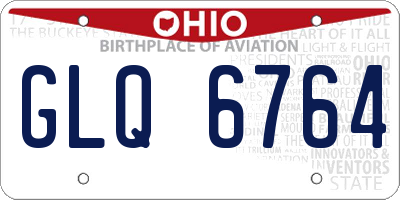 OH license plate GLQ6764
