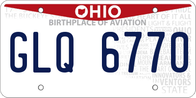 OH license plate GLQ6770